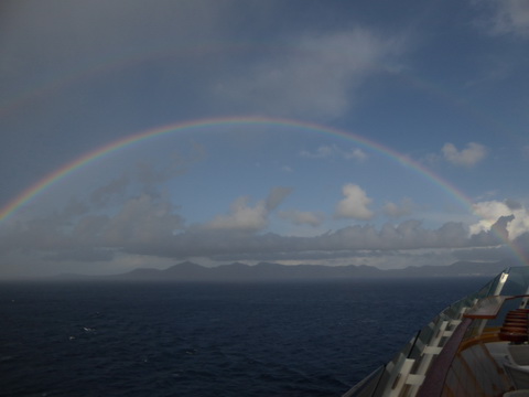   Regenbogen zwischen Fuerteventura und Lanzarote 