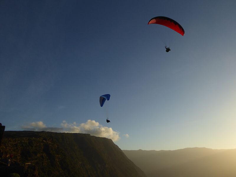 Mirador de la Pena + Pena Restaurant  Paragliding Paraglider  Gleitschirmfliegen El Hierro Paraglider 