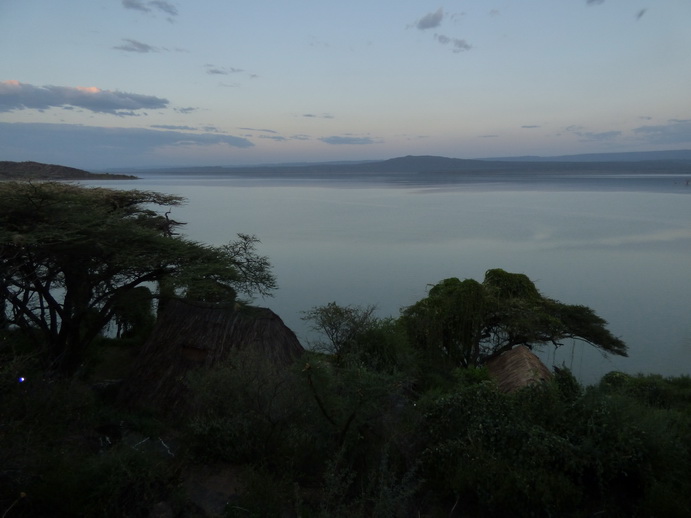  Kenia  Lake Baringo Island Camp Sunsetrock