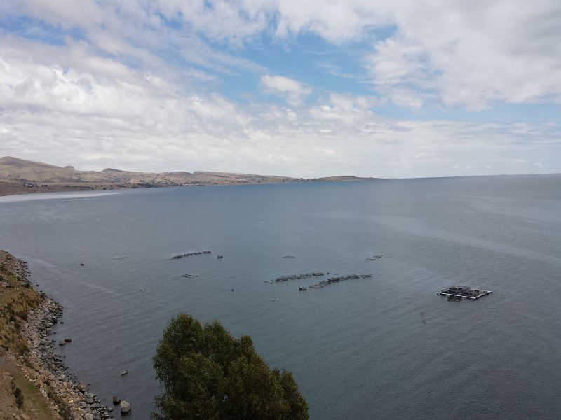 Peru Puno Lago Titicaca Titicacasee Casa Andina View from all Rooms Blick aus dem Zimmer Vista Lago