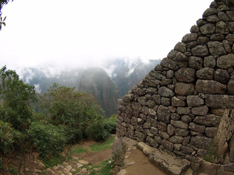 Machu Picchu holy mountain rockformation  Aquas calientes