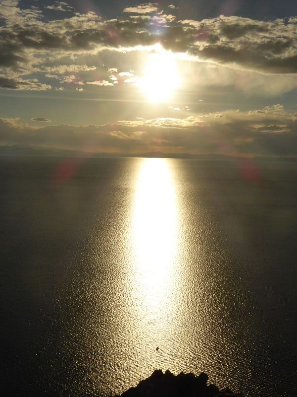 Bolivien  Copacabana  Lago Titicaca Titicacasee Sundown Sonnenuntergang