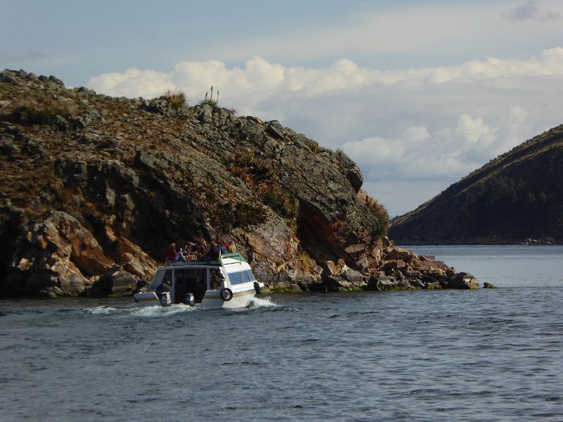 Bolivien  Copacabana  Lago Titicaca Titicacasee Schiff Barca 