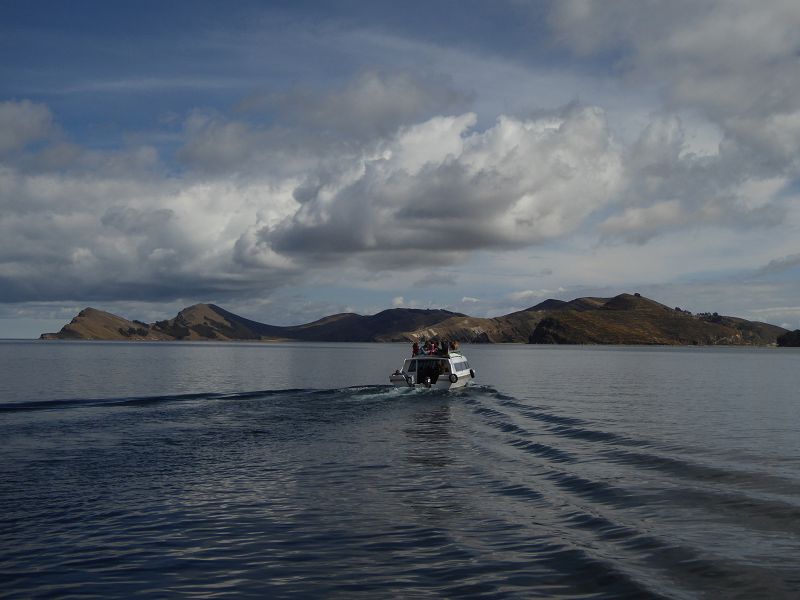 Bolivien  Copacabana  Lago Titicaca Titicacasee Schiff Barca 