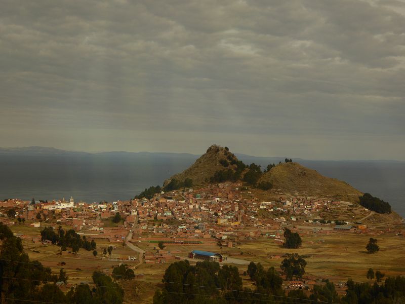 Bolivien Anden die Ruinen von Tiahuanaco Lago Titicaca Titicacasee Tiahuanaco 