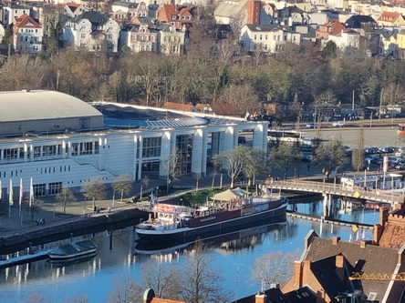 St. Petri Blick auf  Museumshafen 