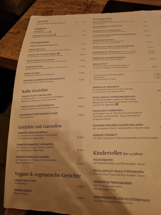  Restaurant Fischkiste Karte