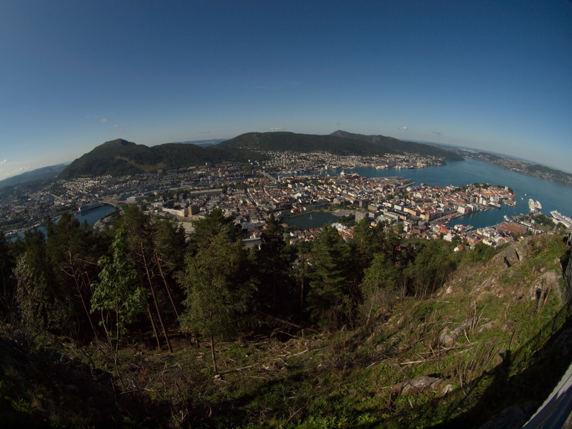 Bergen Hausberg Fløyen Talstation Fløi-Bahn