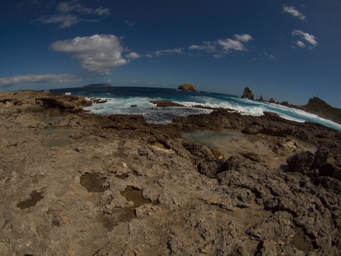 Guadeloupe Pointe des Chteaux Ostkap   Fisheye