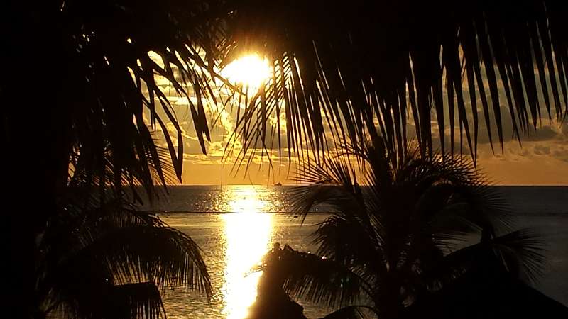 Mauritius Sundowner  Blick von Le Victoria Beachcomber Hotel Mauritius